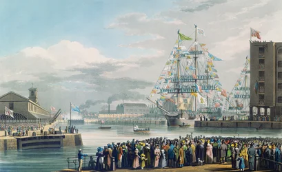 Die Eröffnung der St. Katharine Docks, Samstag, 25. Oktober 1828